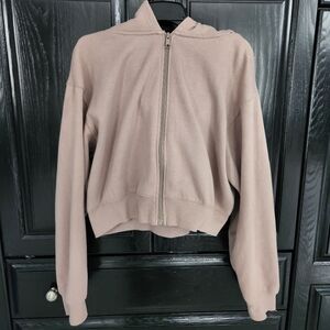 Ardene - Women's Tan Zip-Up Hoodie